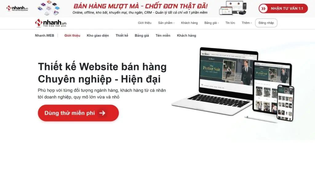 thiết kế website nhanh