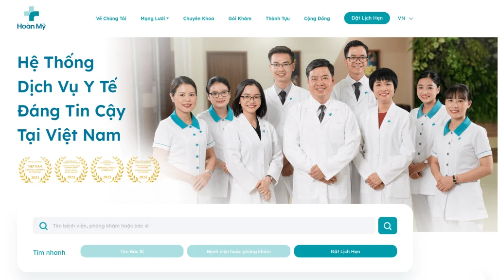 công ty thiết kế website bệnh viện hoàn mỹ