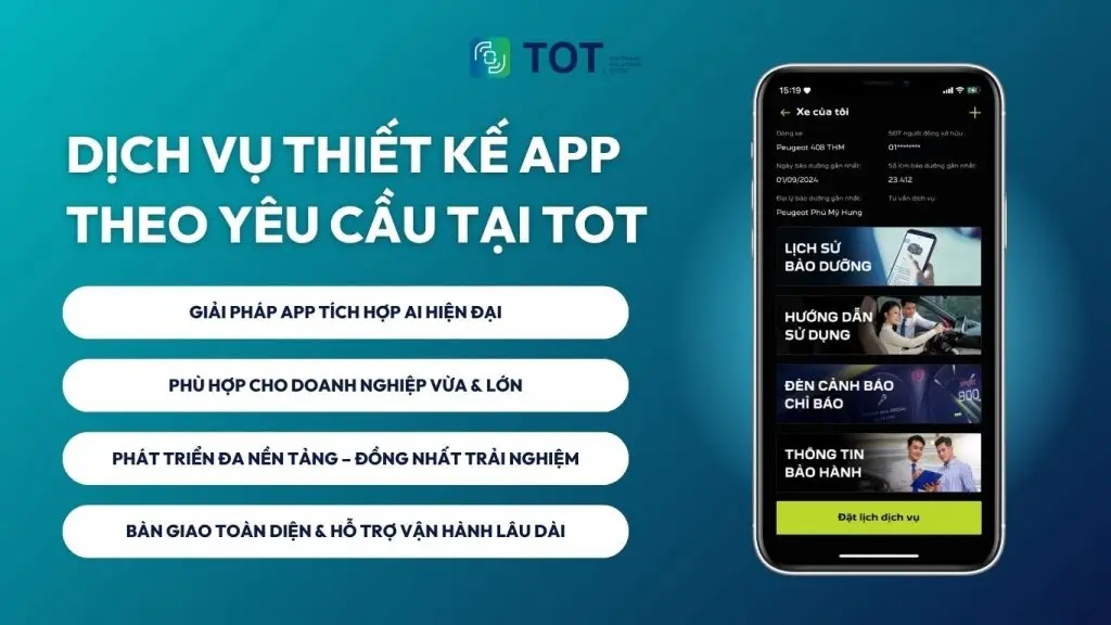 dịch vụ thiết kế app theo yêu cầu tại TOT
