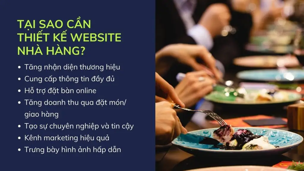 Tại sao cần thiết kế website nhà hàng