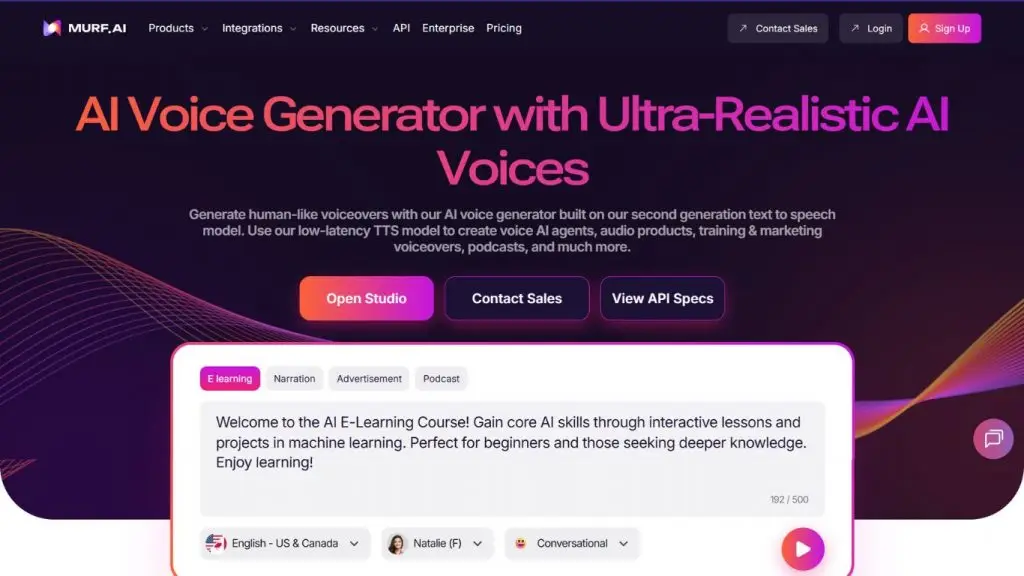 Murf AI chuyển văn bản thành giọng nói nhanh chóng