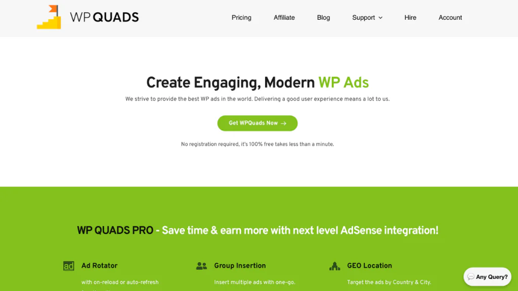 plugin chèn quảng cáo cho wordpress WP QUADS