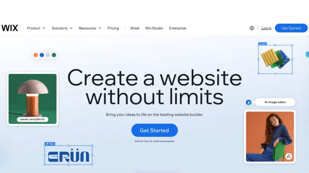 Nền tảng Wix giúp tạo website dễ dàng cho người mới chỉ cần click chuột kéo thả