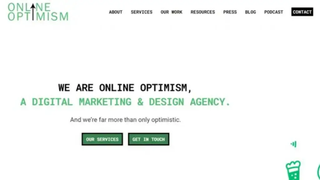 Online Optimism supports construction companies