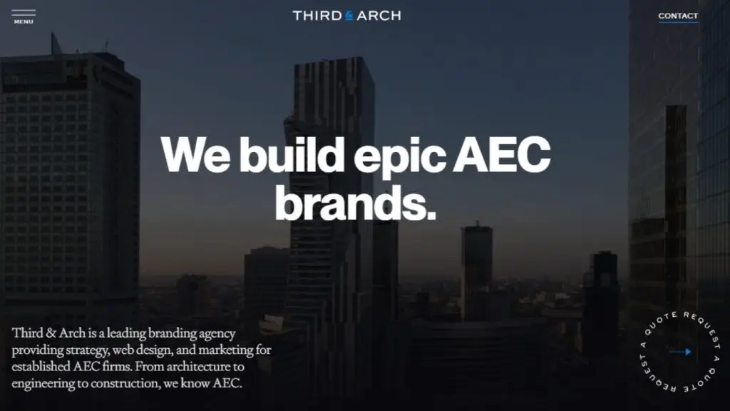 Third & Arch construction web design agency