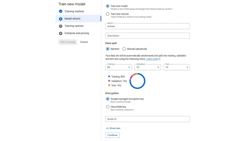 Cài đặt mô hình đào tạo