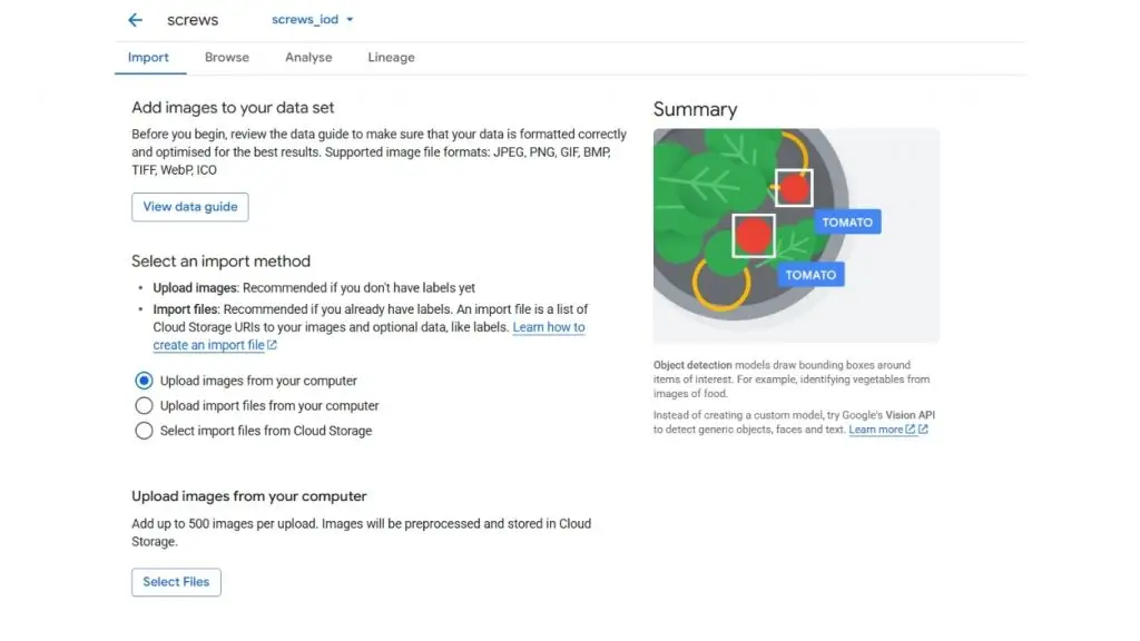 Tải hình ảnh lên dự án