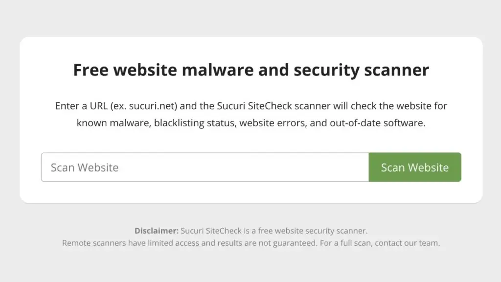 kiểm tra bảo mật website Sucuri SiteCheck