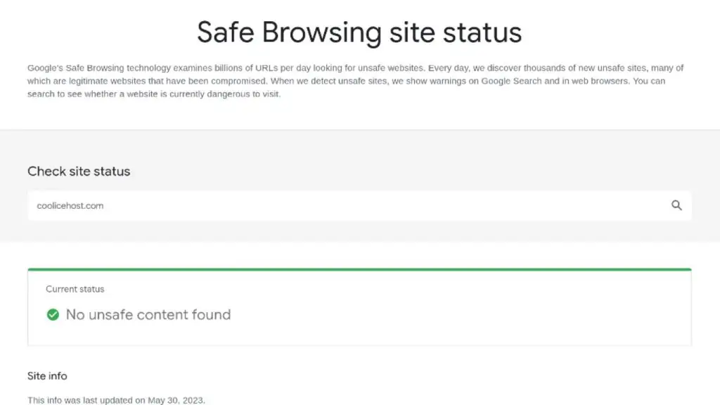 kiểm tra bảo mật website Google Safe Browsing Diagnostics