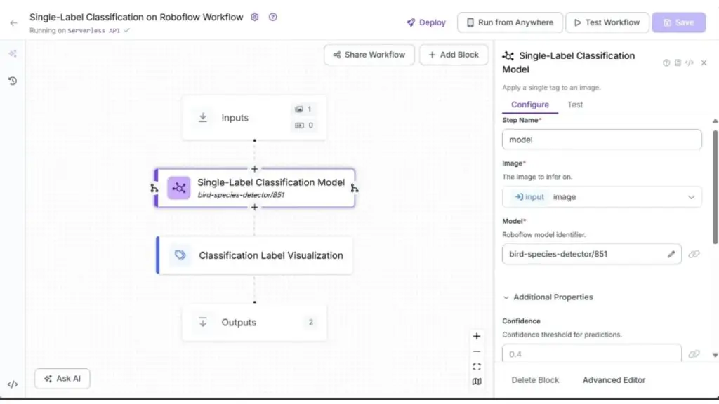 Mô hình phân loại đơn nhãn trên workflow