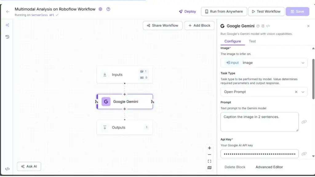 Chạy workflow phân tích đa phương thức