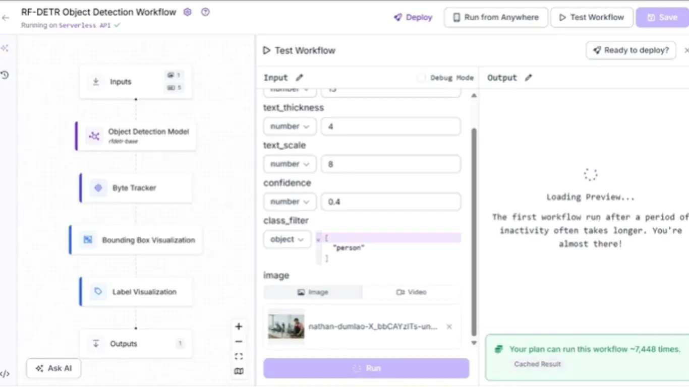Roboflow Workflows phát hiện đối tượng trong video