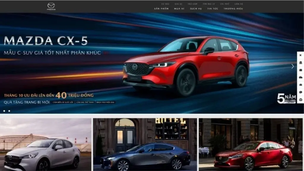 The Mazda Website is developed by TOT