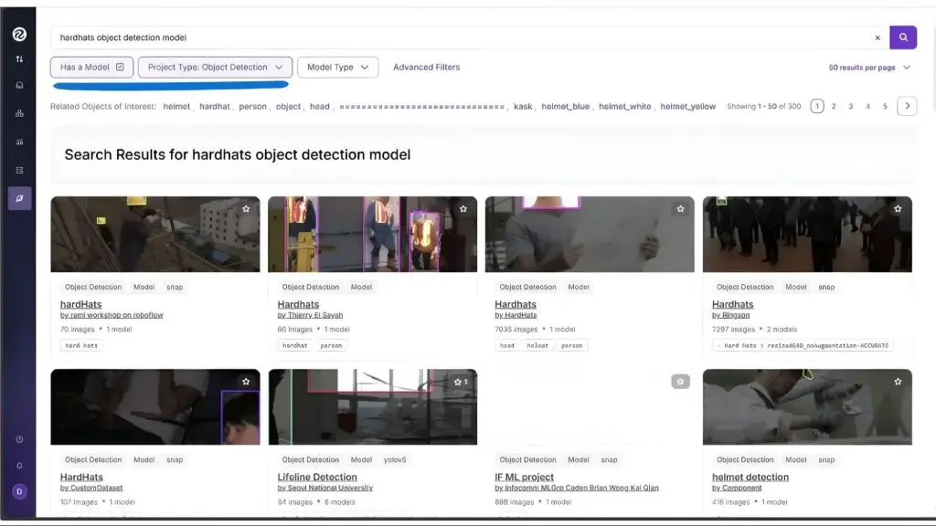 Tìm kiếm mô hình có sẵn trên Roboflow Universe