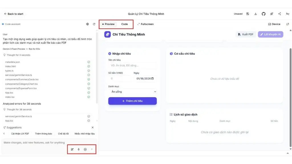 Tùy chỉnh ứng dụng AI với vibe coding trong Google AI Studio