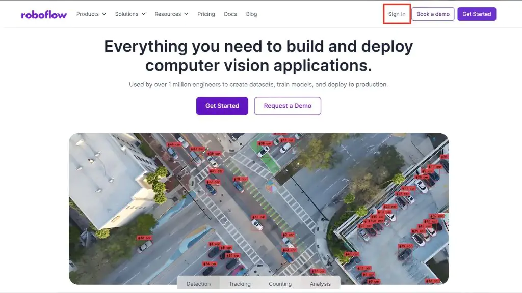 Đăng nhập vào Roboflow