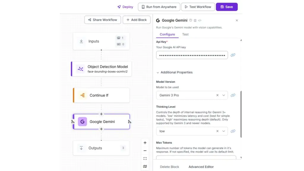 Thêm Gemini 3 Pro để phân tích hoạt động