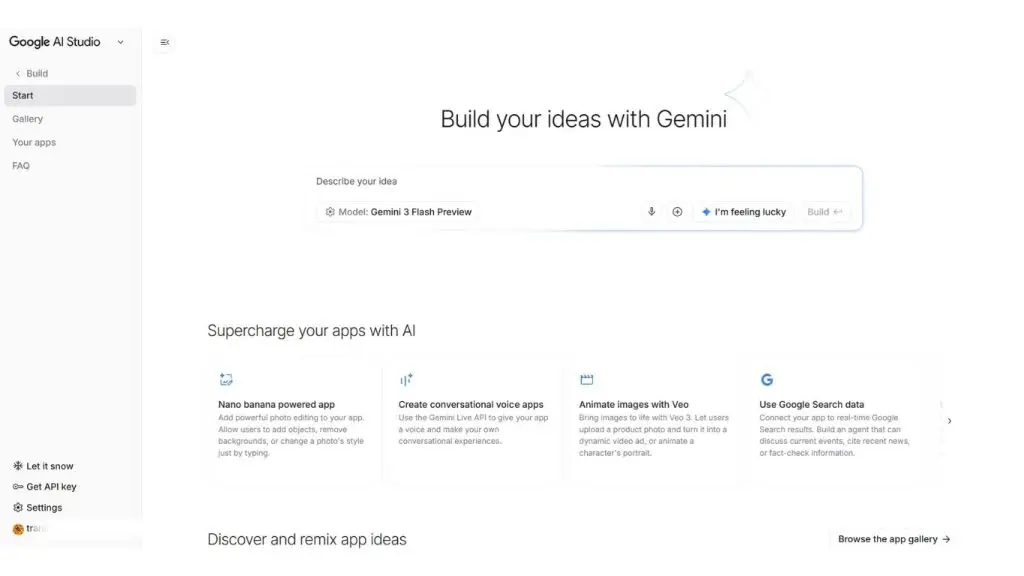 đăng nhập Google AI Studio