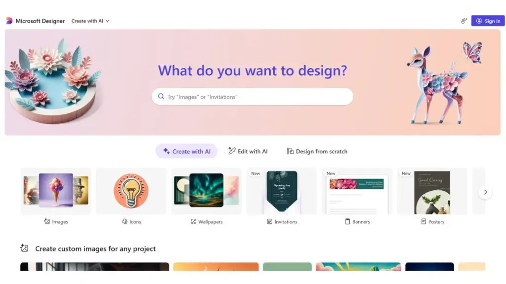 Microsoft Designer tạo poster và banner nhanh bằng AI