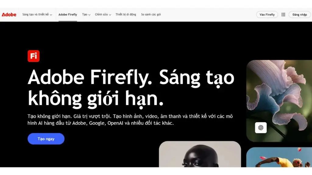 Adobe Firefly tạo hình ảnh sáng tạo bằng AI