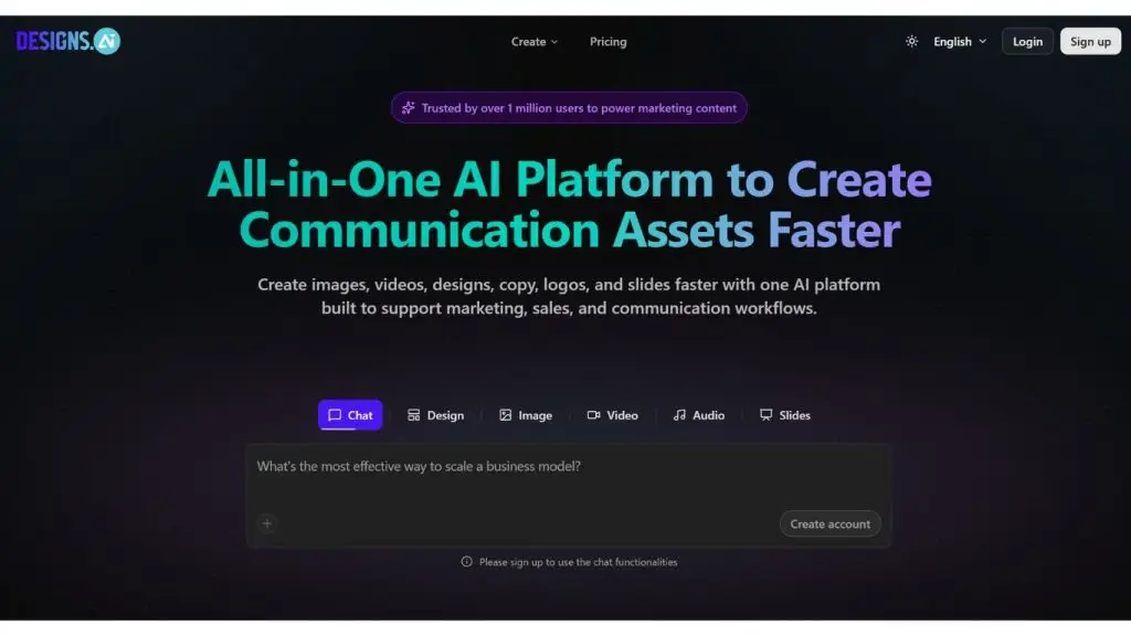Designs.ai là công cụ thiết kế bằng AI all-in-one
