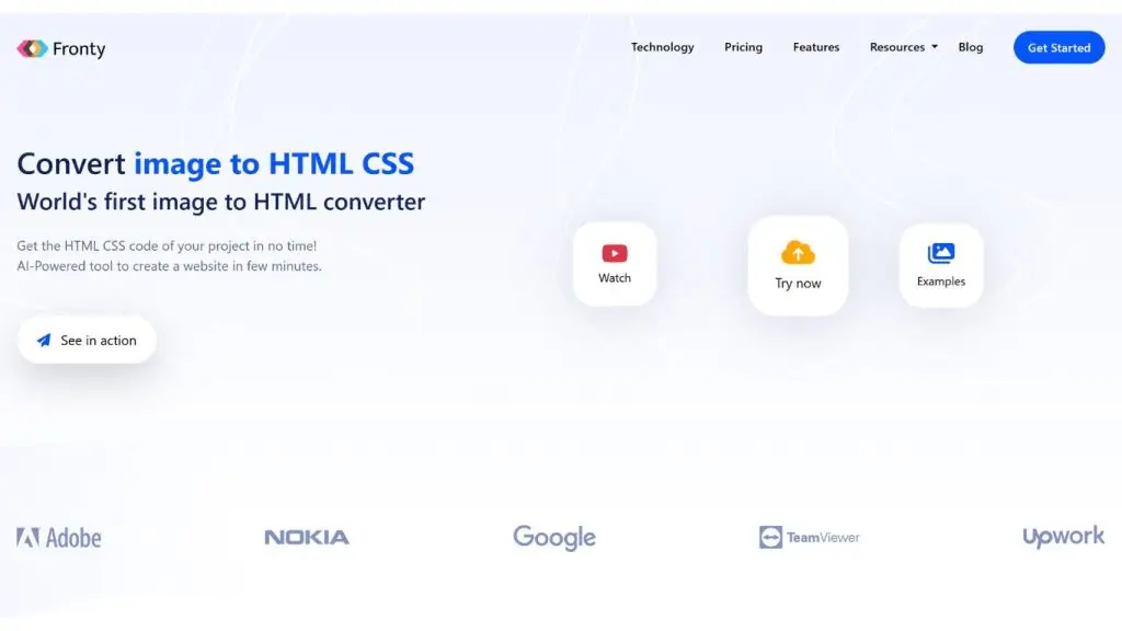 Fronty là công cụ chuyển thiết kế sang code bằng AI