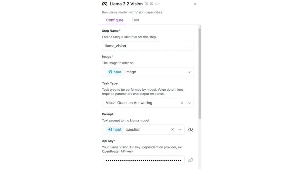 Giao diện khối Vision cho Llama 3.2 cho trả lời câu hỏi bằng hình ảnh từ mô hình ngôn ngữ thị giác