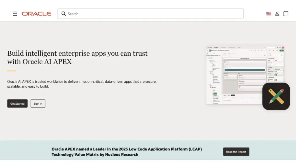 Oracle APEX low-code platform