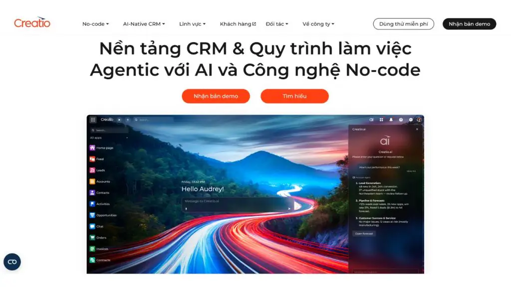 Nền tảng low-code Creatio