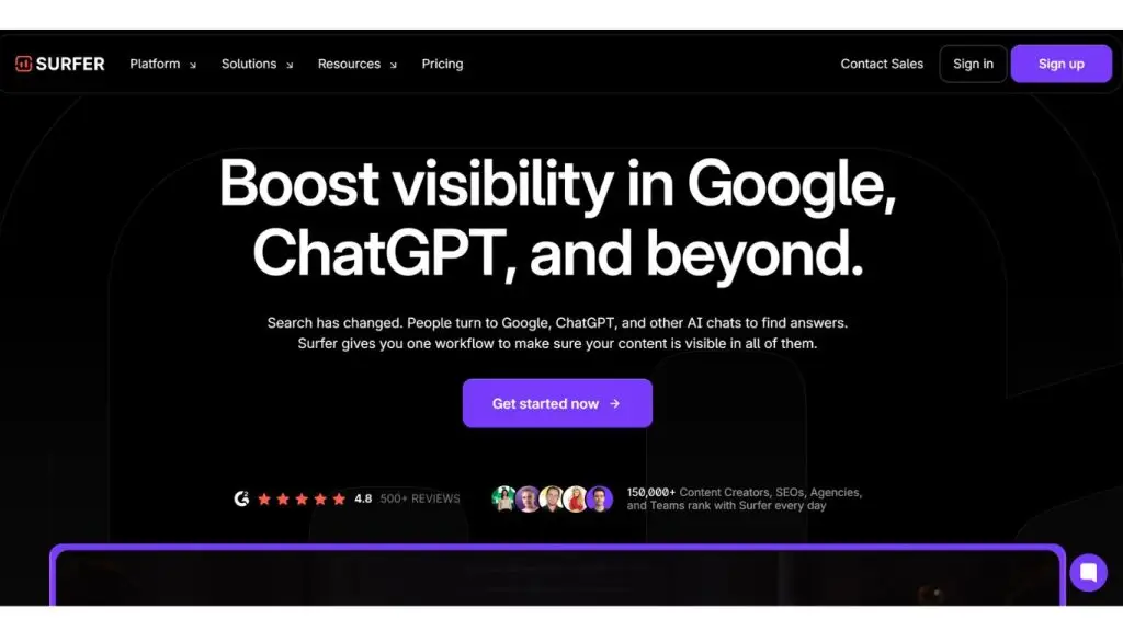 Surfer SEO công cụ AI tối ưu SEO