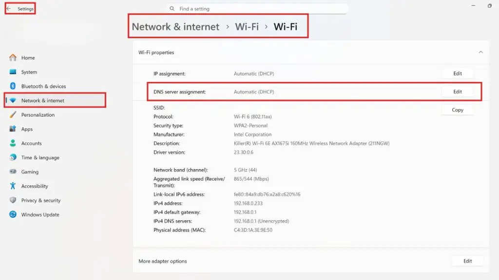 DNS over HTTPS Windows 11