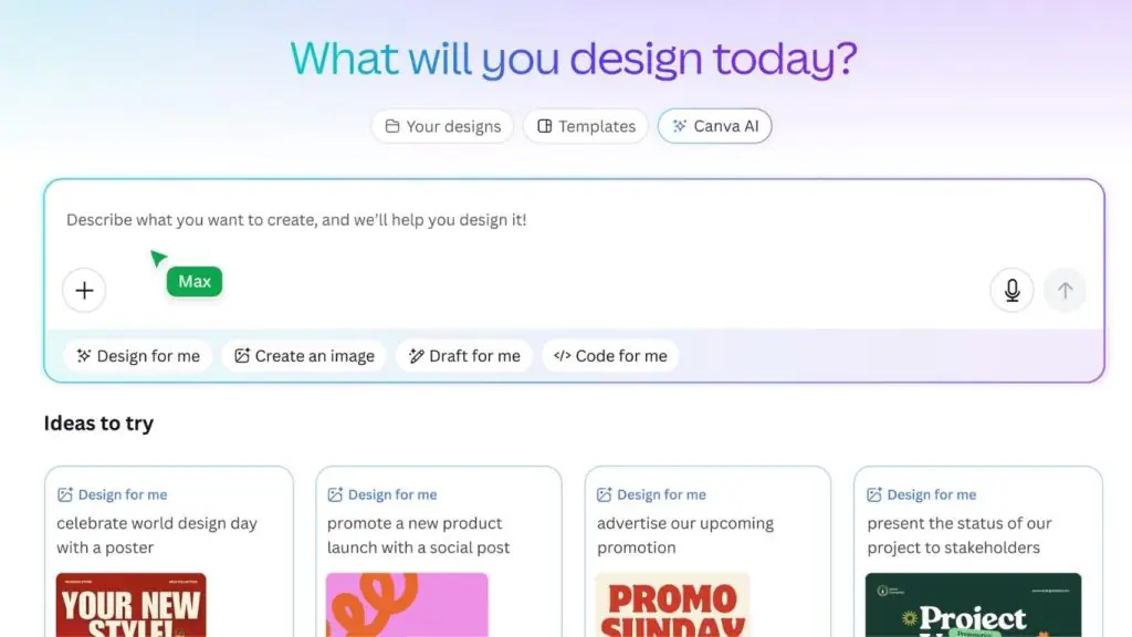 Canva AI image design