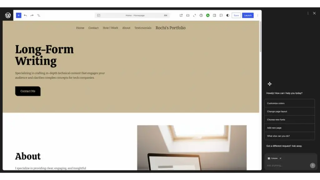 Website giới thiệu năng lực