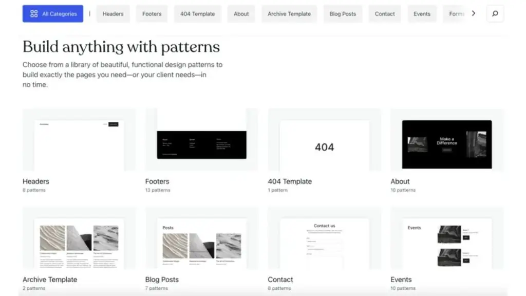 xu hướng thiết kế wordpress theo các mẫu có sẵn
