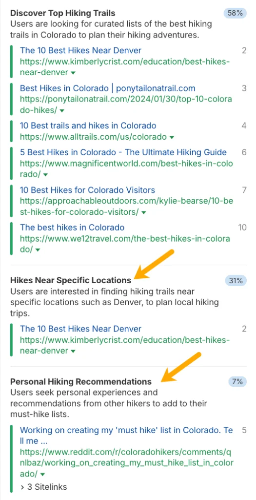 Google Web Guide phân loại search intent