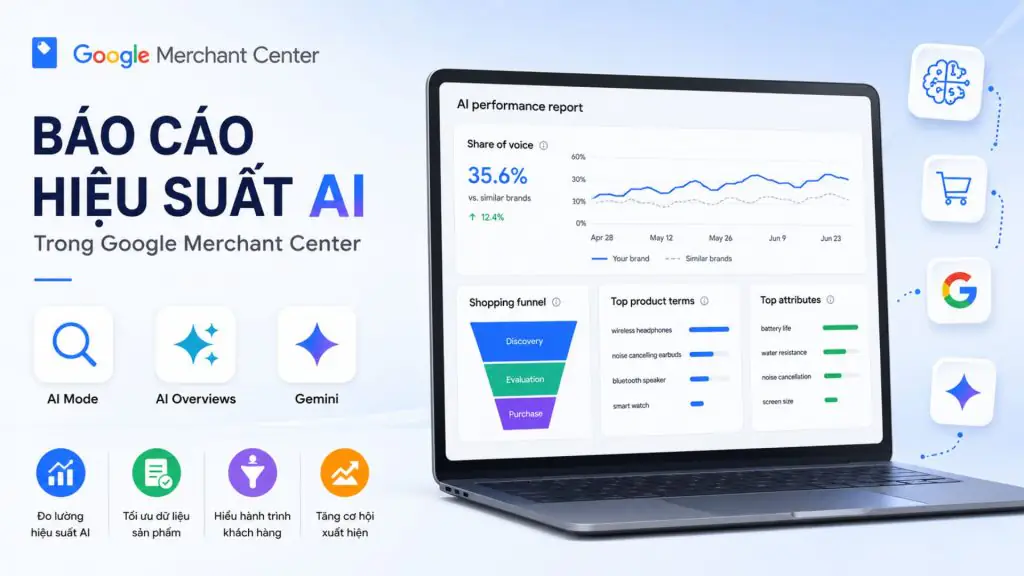 Báo cáo hiệu suất AI trên Merchant Center