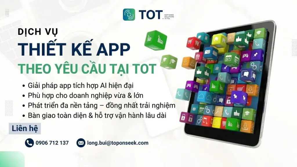 dịch vụ thiết kế app theo yêu cầu tại tot
