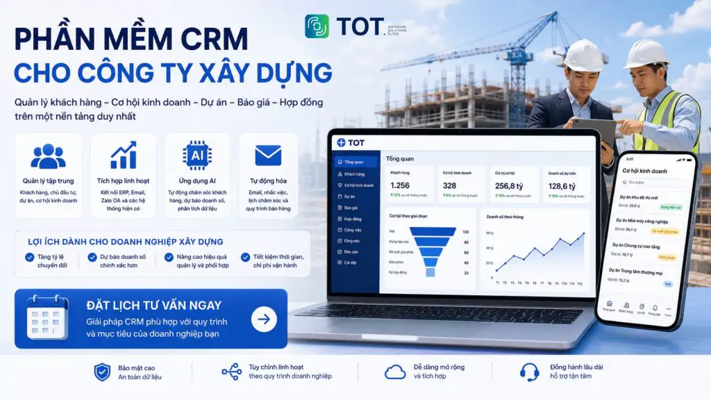 CRM software design consulting for construction companies