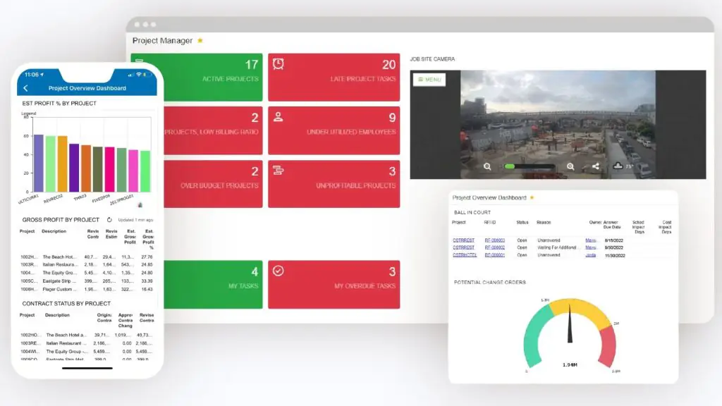 The Acumatica Construction Edition interface