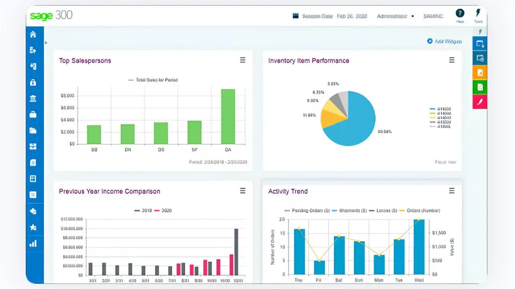 The Sage 300 Construction interface