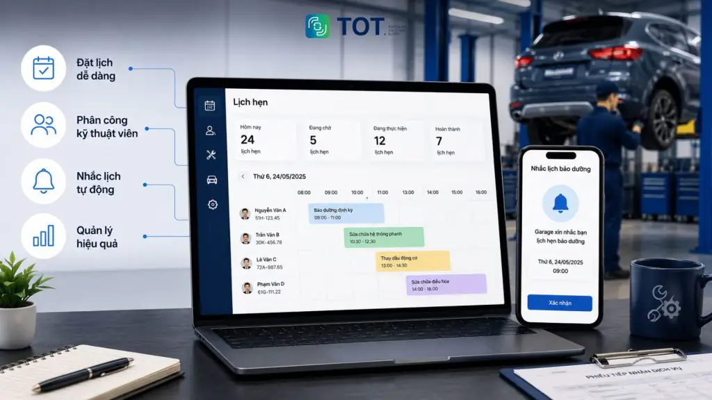 Hệ thống đặt lịch bảo dưỡng ô tô
