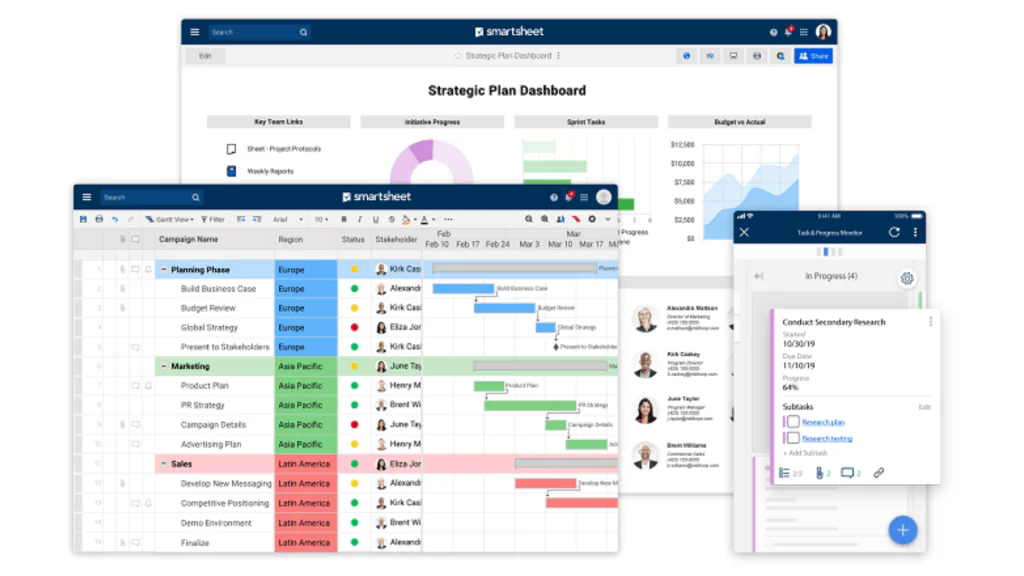 Phần mềm quản lý xây dựng Smartsheet