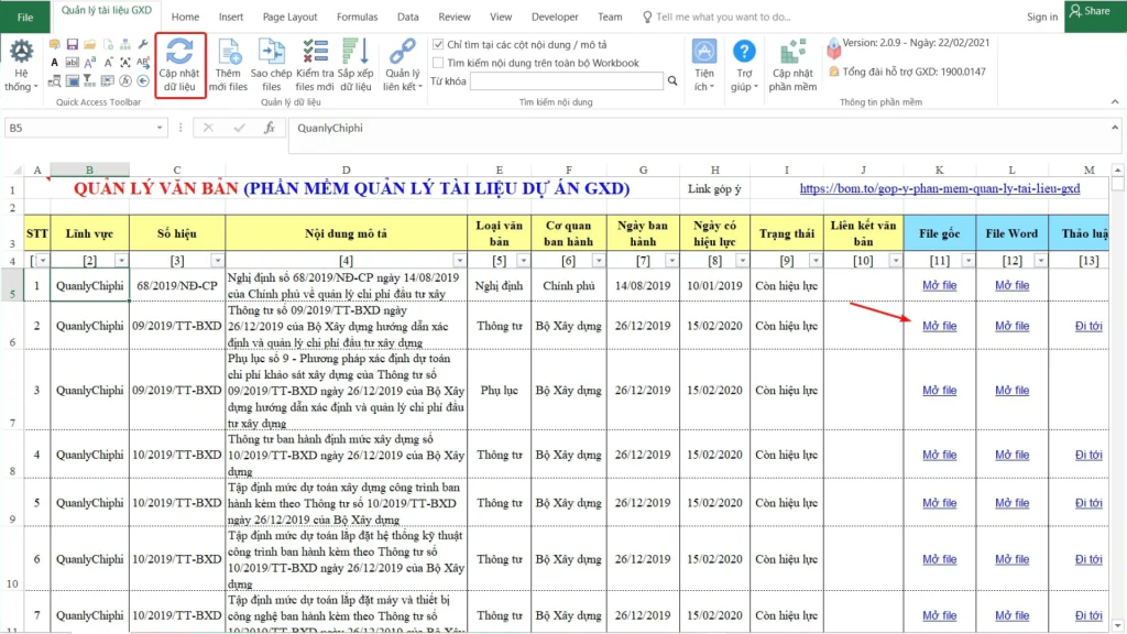 Phần mềm quản lý xây dựng QLDA GXD