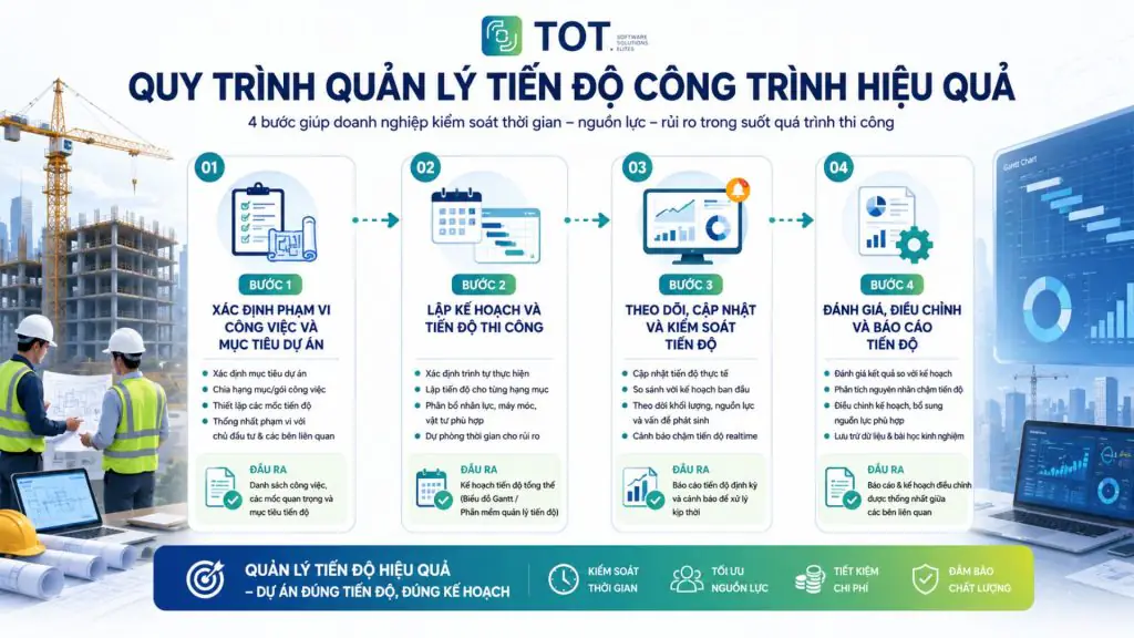Quy trình quản lý tiến độ công trình