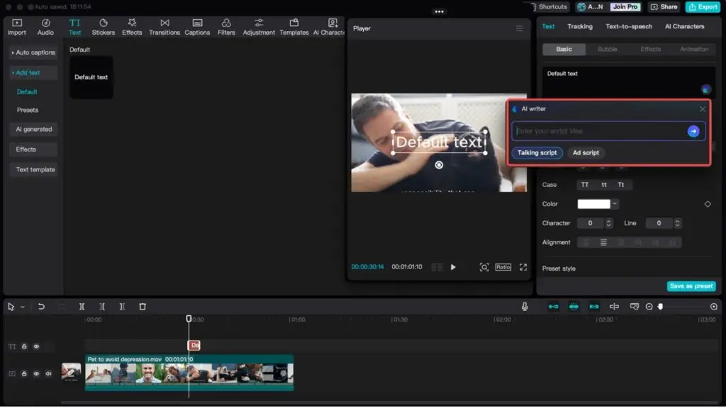 CapCut AI tạo video AI trên điện thoại