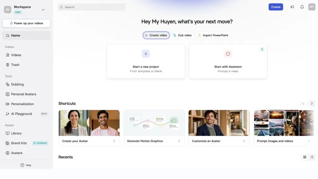 Synthesia tạo video AI từ kịch bản