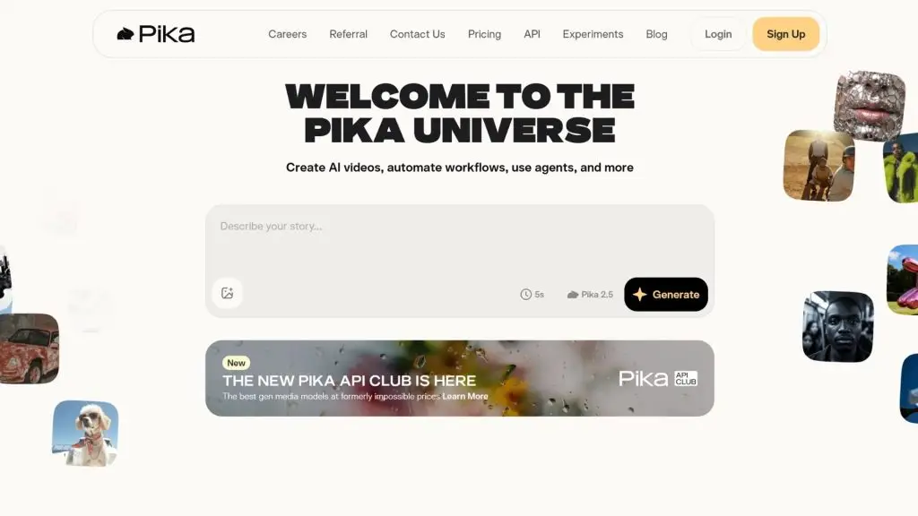 Pika tạo video AI bằng văn bản