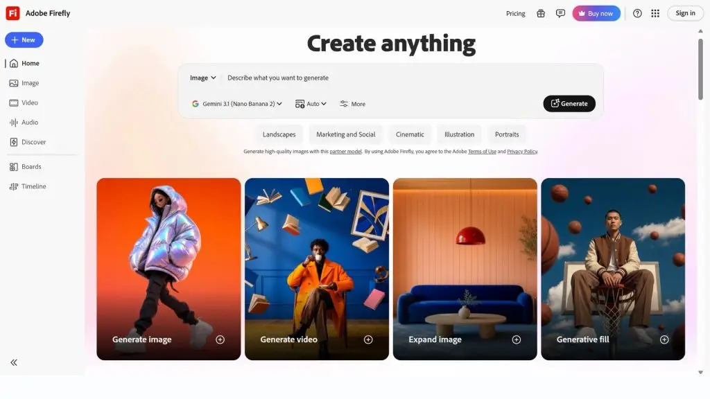 Adobe Firefly cách tạo video bằng AI