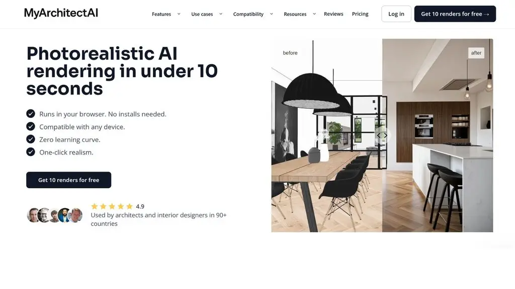 ai render kiến trúc