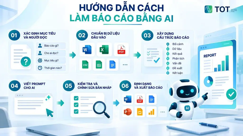 cách sử dụng AI làm báo cáo